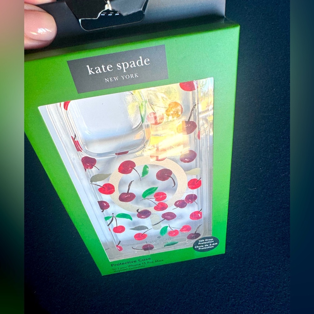 Kate Spade Cherry Design iPhone 15 Pro Max Case🍒 pretty & practical protection